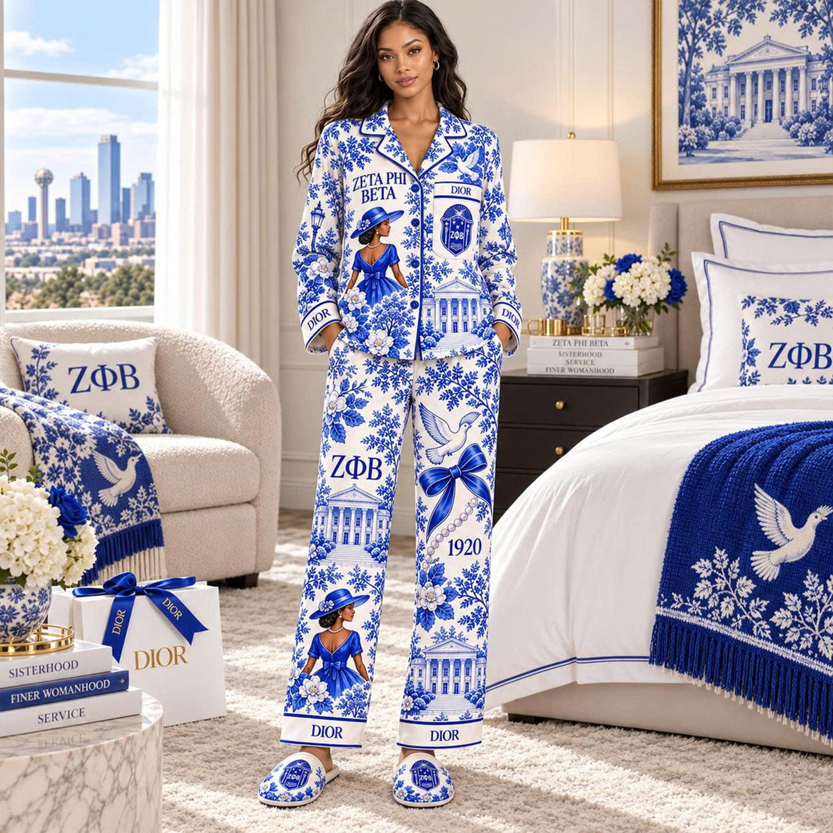 WOMEN’S PREMIUM SIGNATURE SATIN PAJAMA SET ALK YPT ZPB 0810261