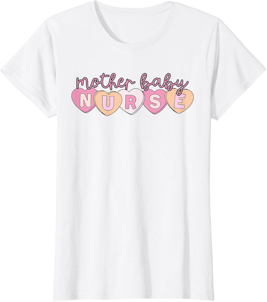 Mother Baby Nurse Hearts Valentine OBGYN Postpartum Nursing