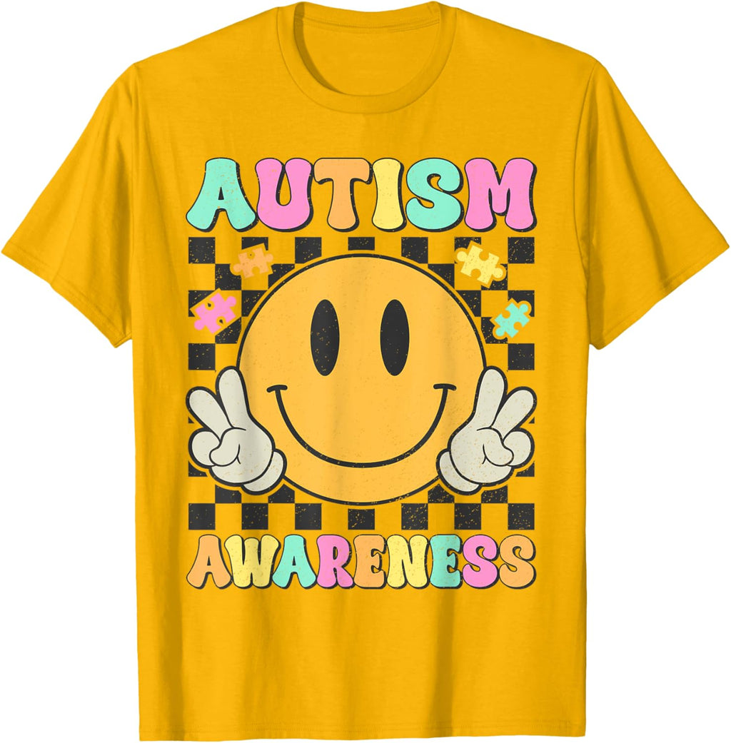 Autism Awareness Kids Men Women Smile Face Autistic Autism