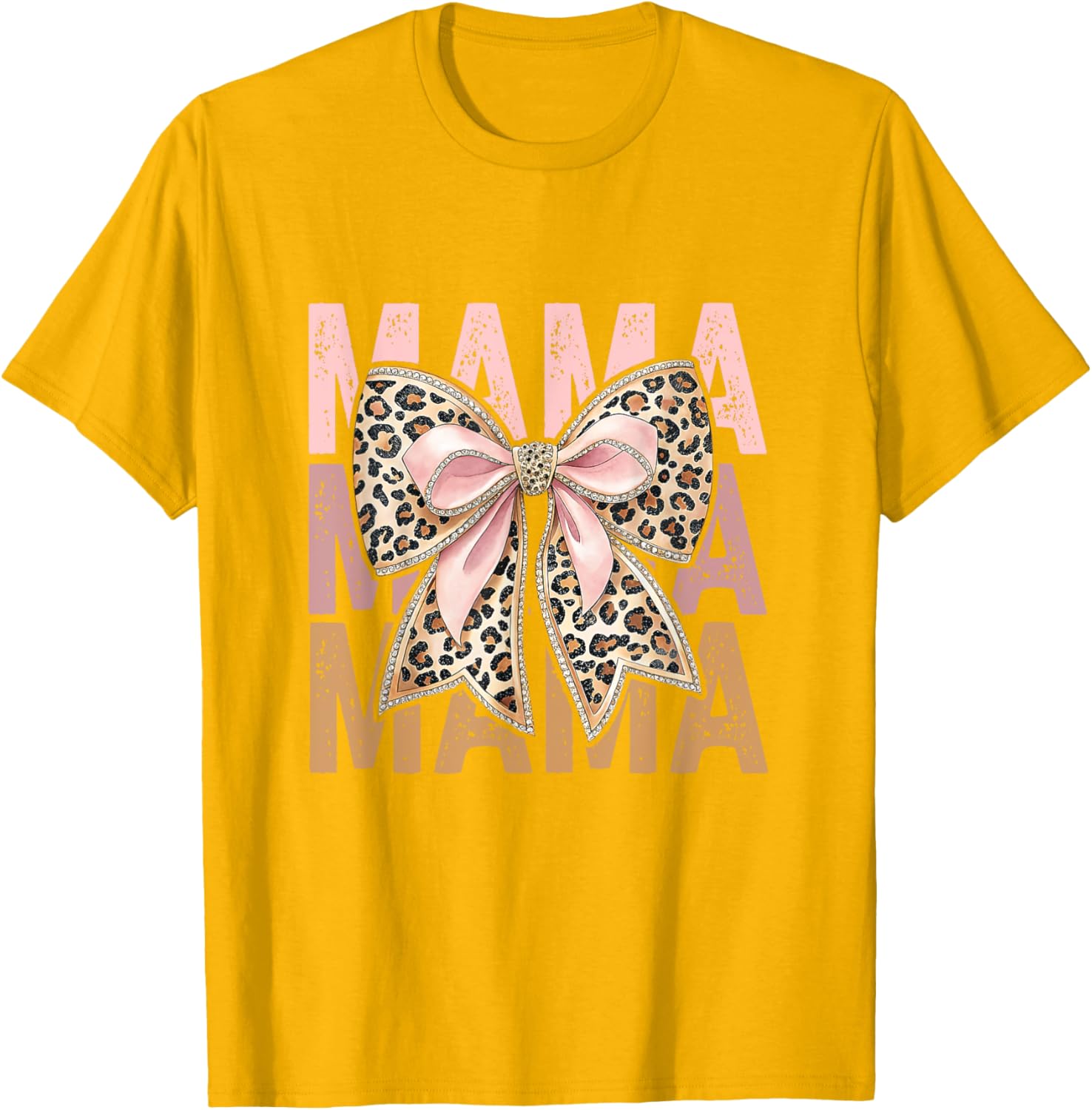 Retro Leopard Mama,Cute Mom Retro Coquette Bow Mother's Day