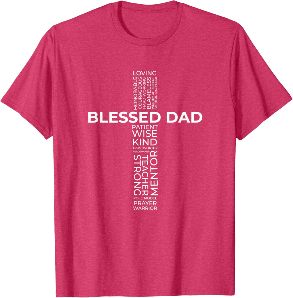 Christian Blessed Dad Cross Father's Day Shirt