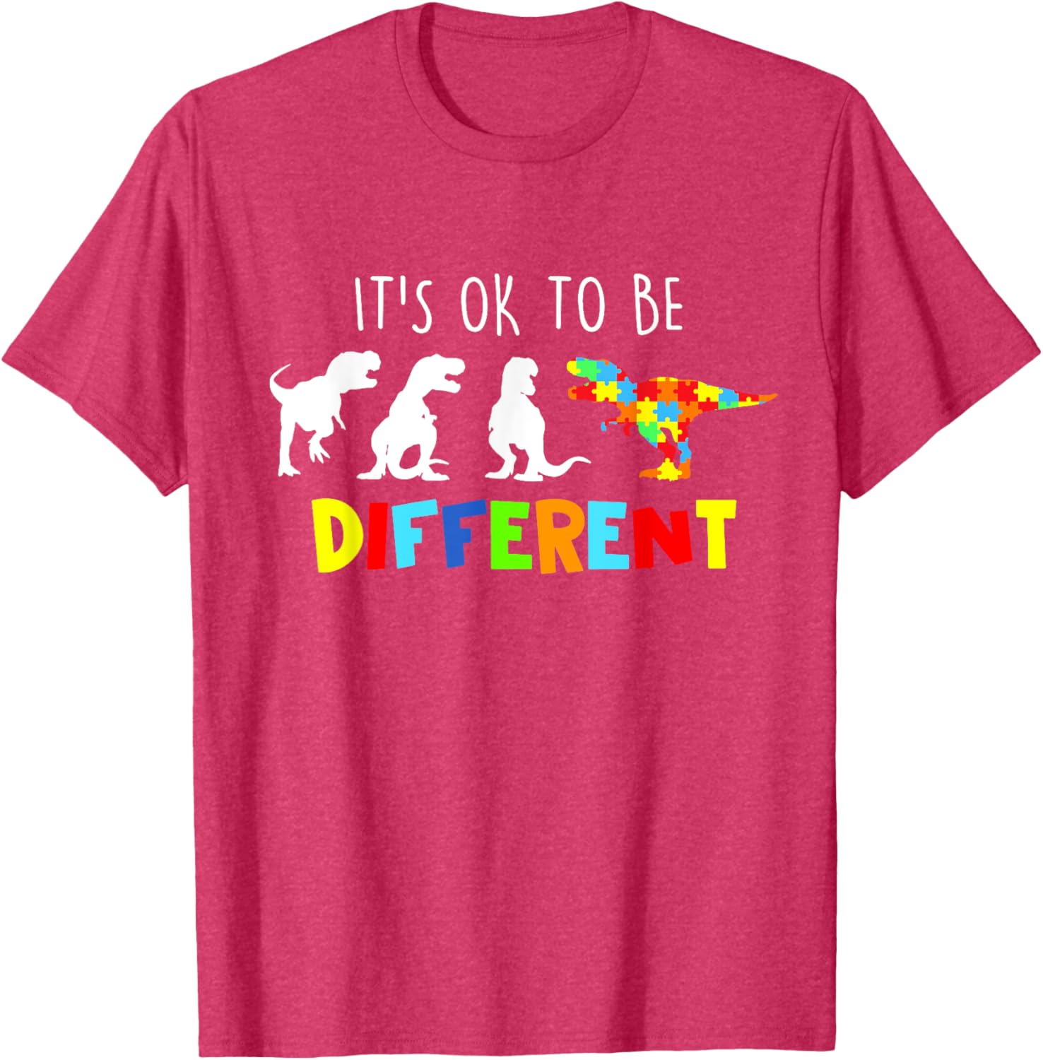 Autism Awareness Dinosaur Kid Boys Its Ok To Be Different