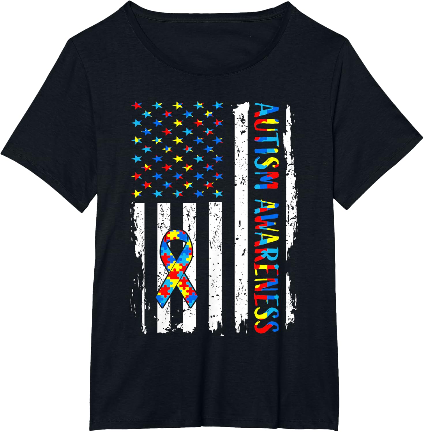 Autism Awareness Mom Dad USA flag Autistic Awareness Autism
