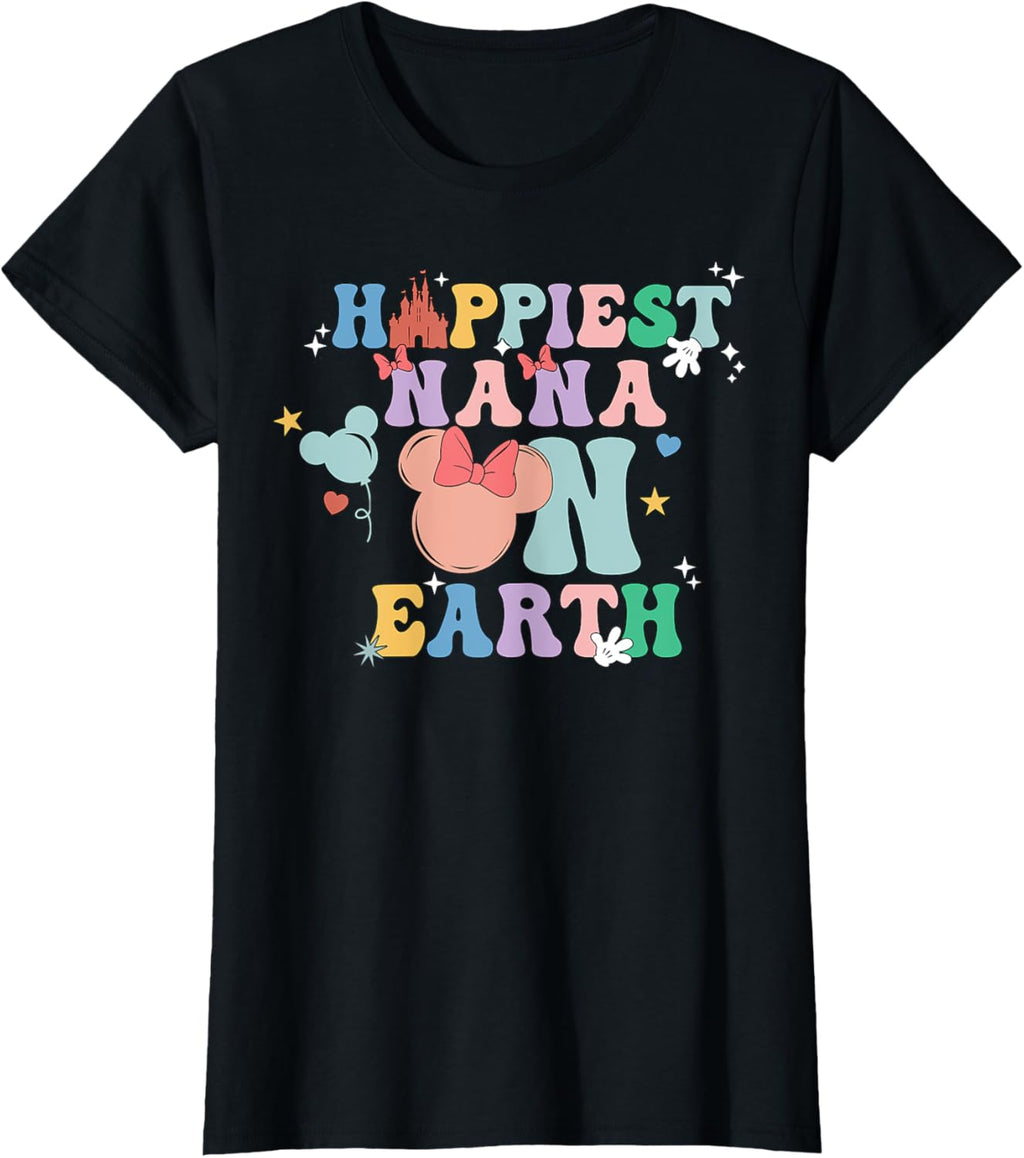 Happiest Nana On Earth Groovy Mom Mother's Day Mother Shirt