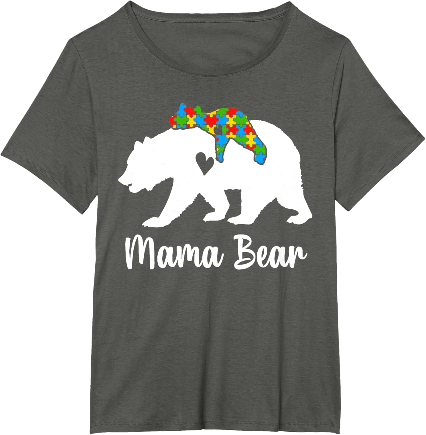 Mama Bear Love Support Autism Awareness Bear Family