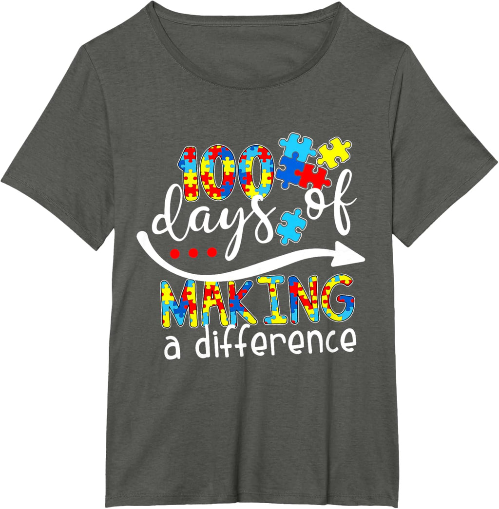 Autism 100 Days 100th day of school teacher autism awareness