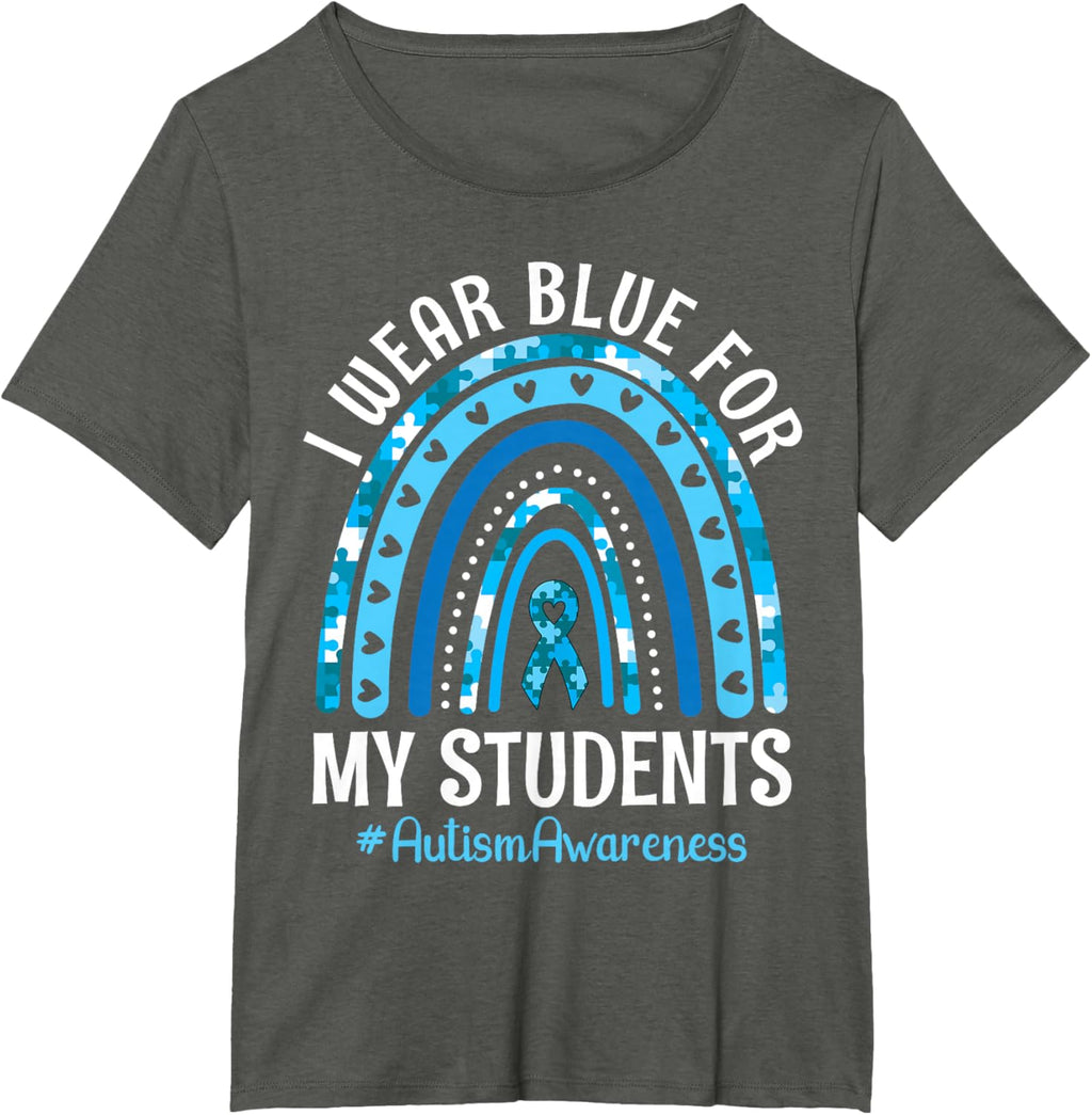 Happy Teacher I Wear Blue For My Students Autism Awareness