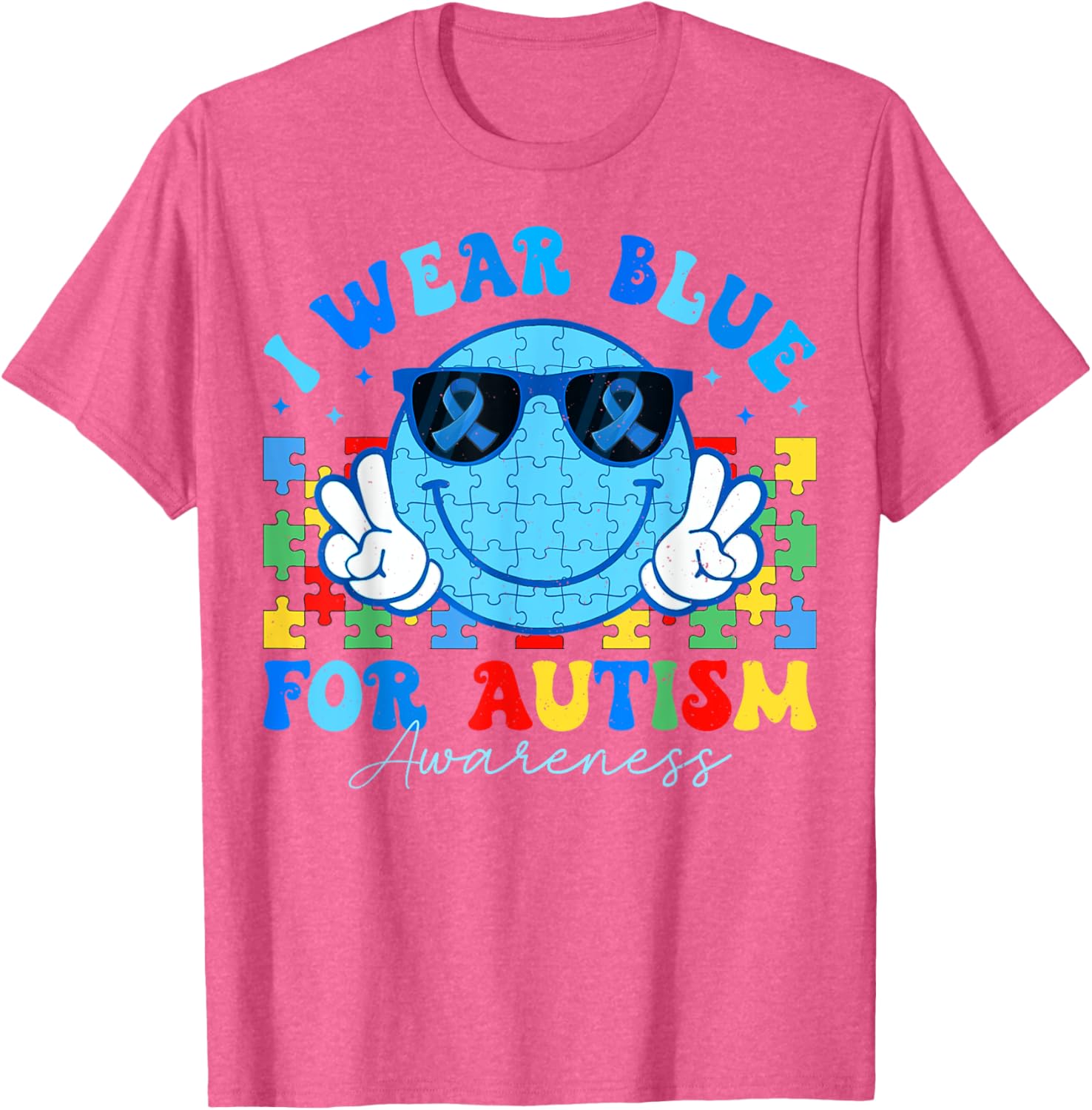 I Wear Blue For Autism Awareness Month Teacher Kids Boys