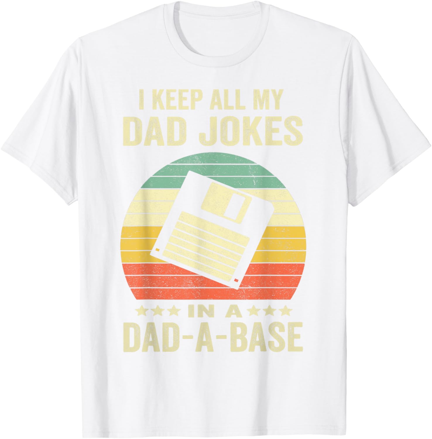 Mens Funny dad jokes in dad-a-base vintage for father's day