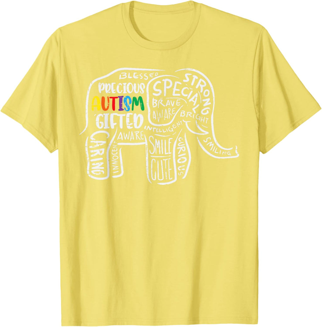 Autism Awareness Elephant Acceptance Autistic Men Women Kids