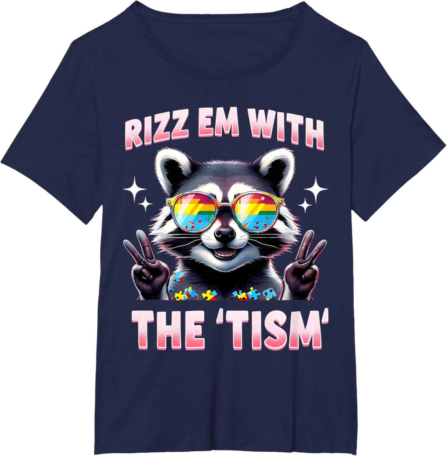 Autism Funny Rizz Em With The Tism Meme Autistic Racoon