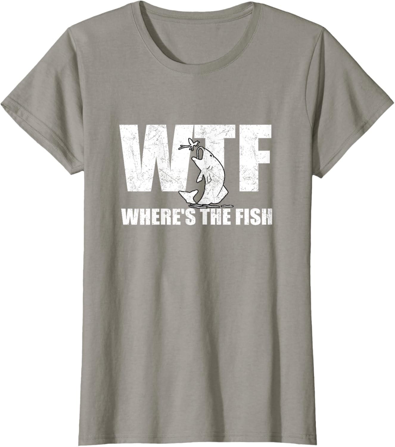 WTF Where's The Fish Men's Funny Fishing Gifts Fathers Day
