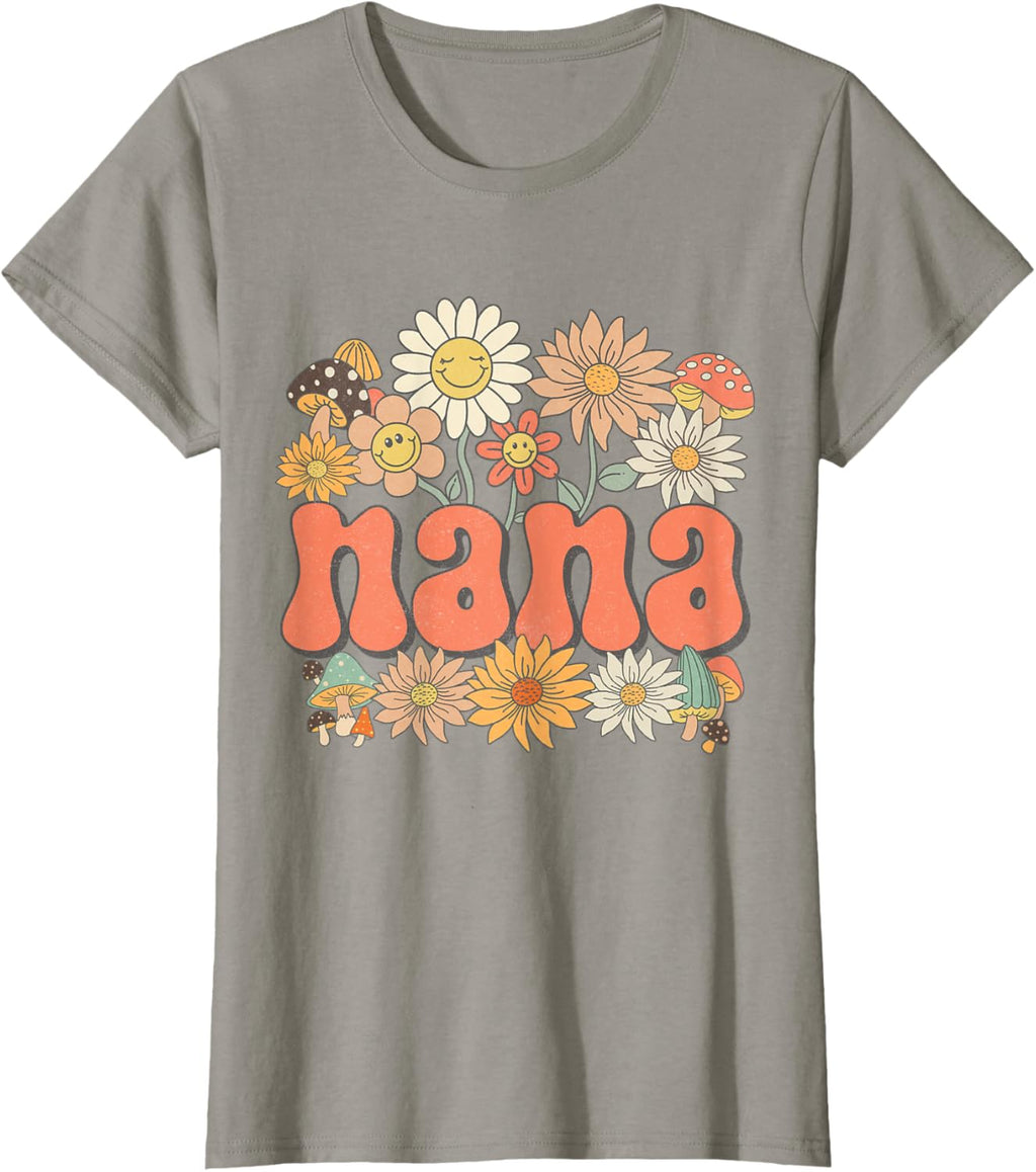 Groovy Nana Floral Hippie Retro Daisy Flower Mother's Day