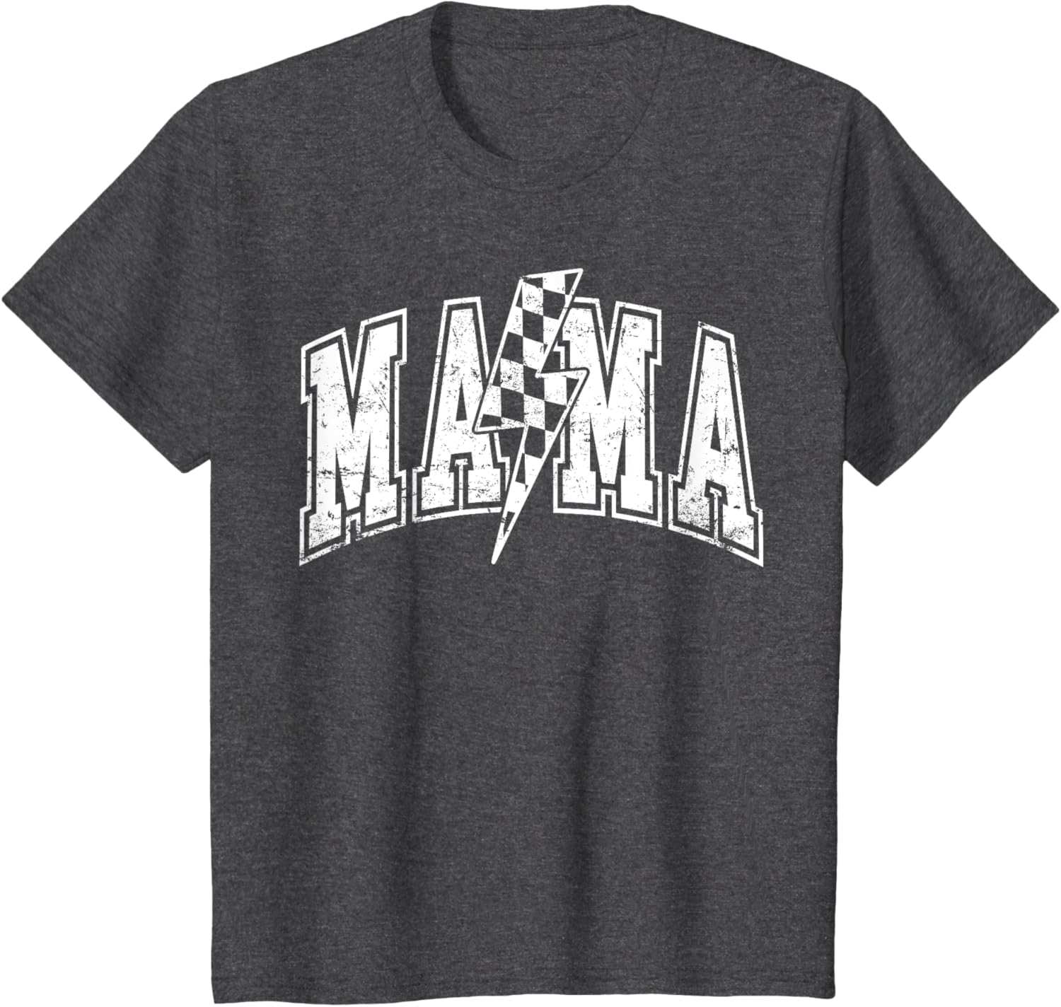 Mama Lightning Bolt Checkered Varsity Mom Women Mother's Day Mother Shirt