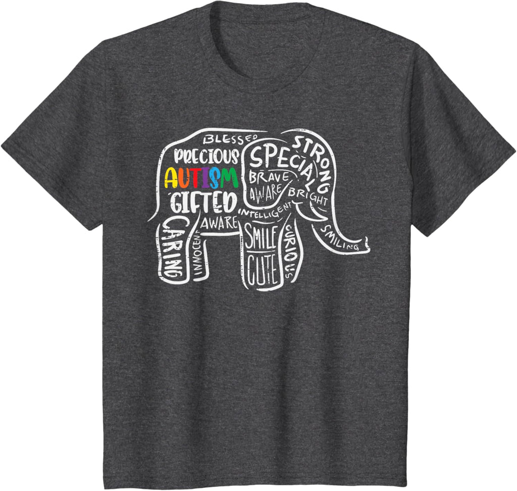 Autism Awareness Elephant Acceptance Autistic Men Women Kids