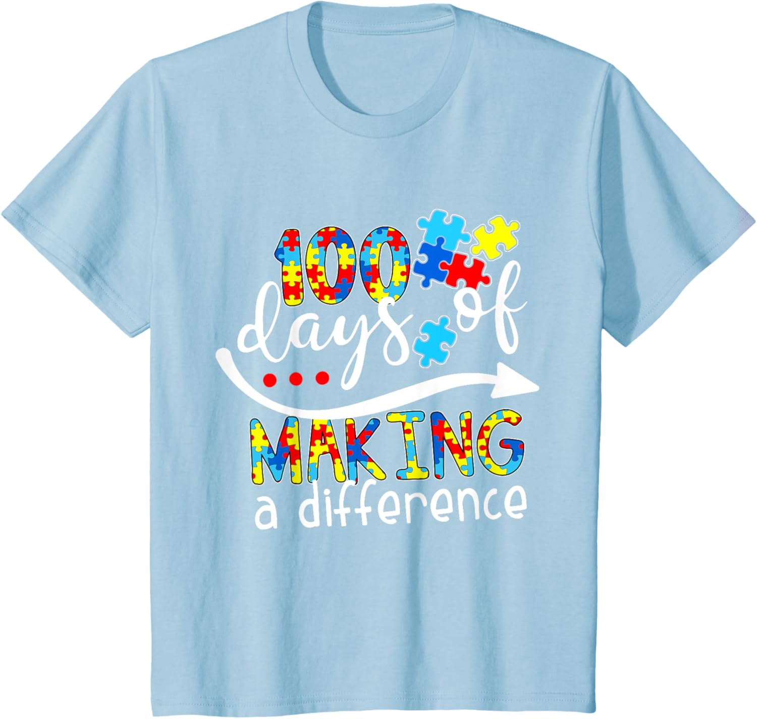 Autism 100 Days 100th day of school teacher autism awareness