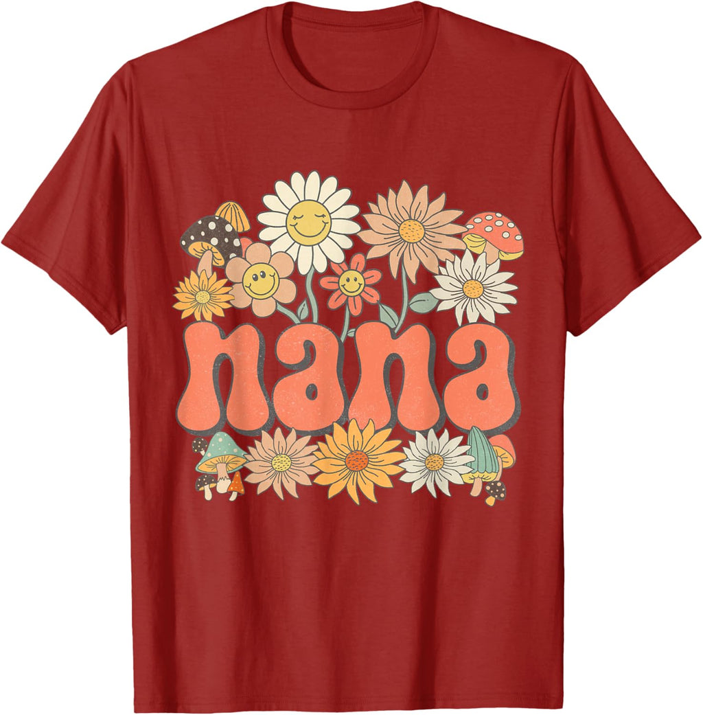 Groovy Nana Floral Hippie Retro Daisy Flower Mother's Day