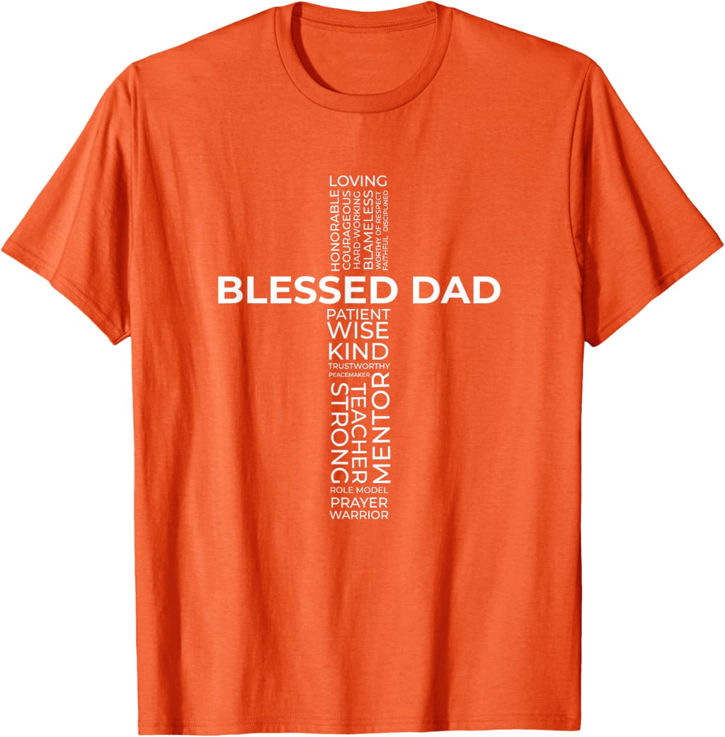Christian Blessed Dad Cross Father's Day Shirt