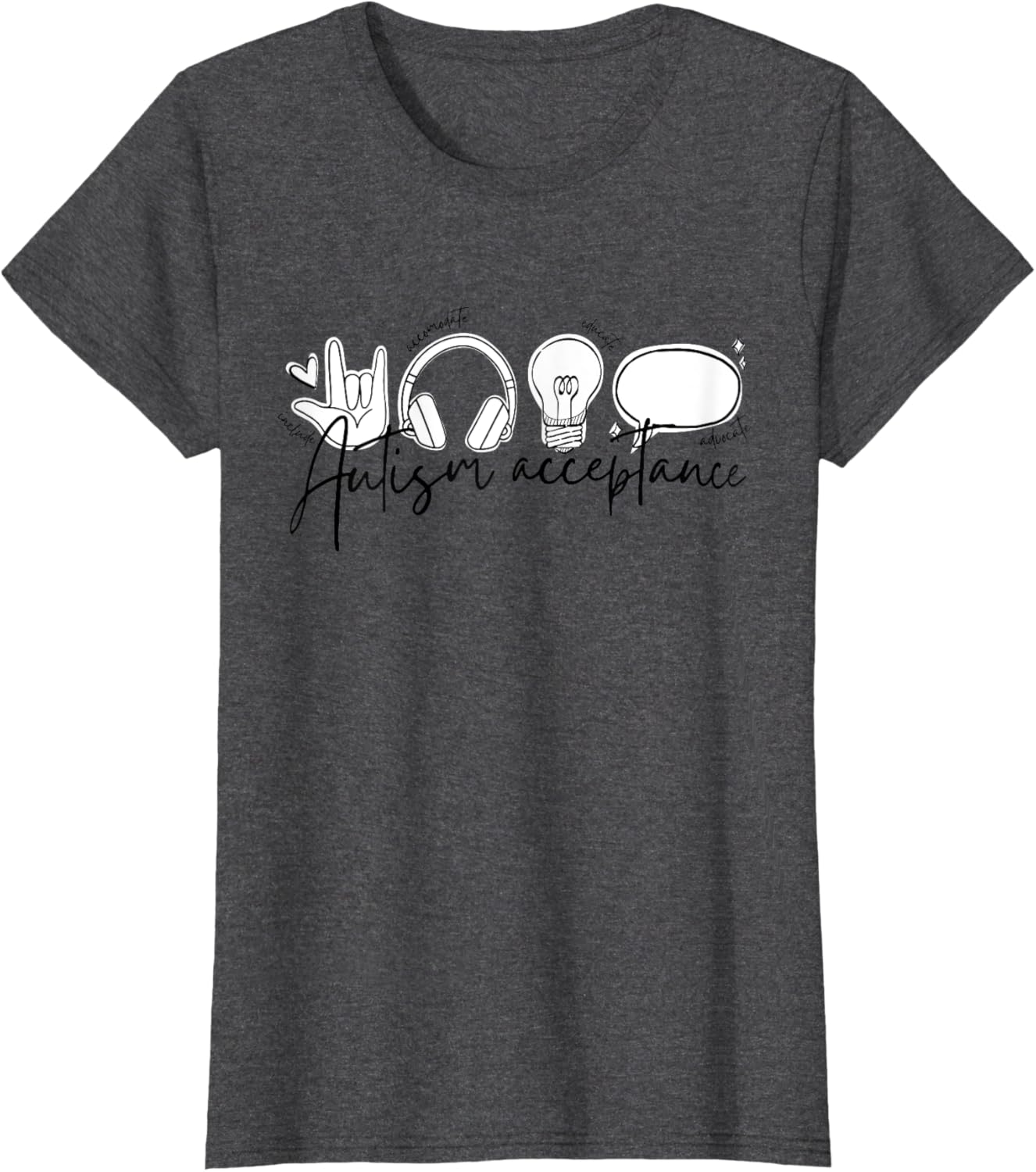 Autism Awareness Acceptance Shirt Support Mom Women Kid