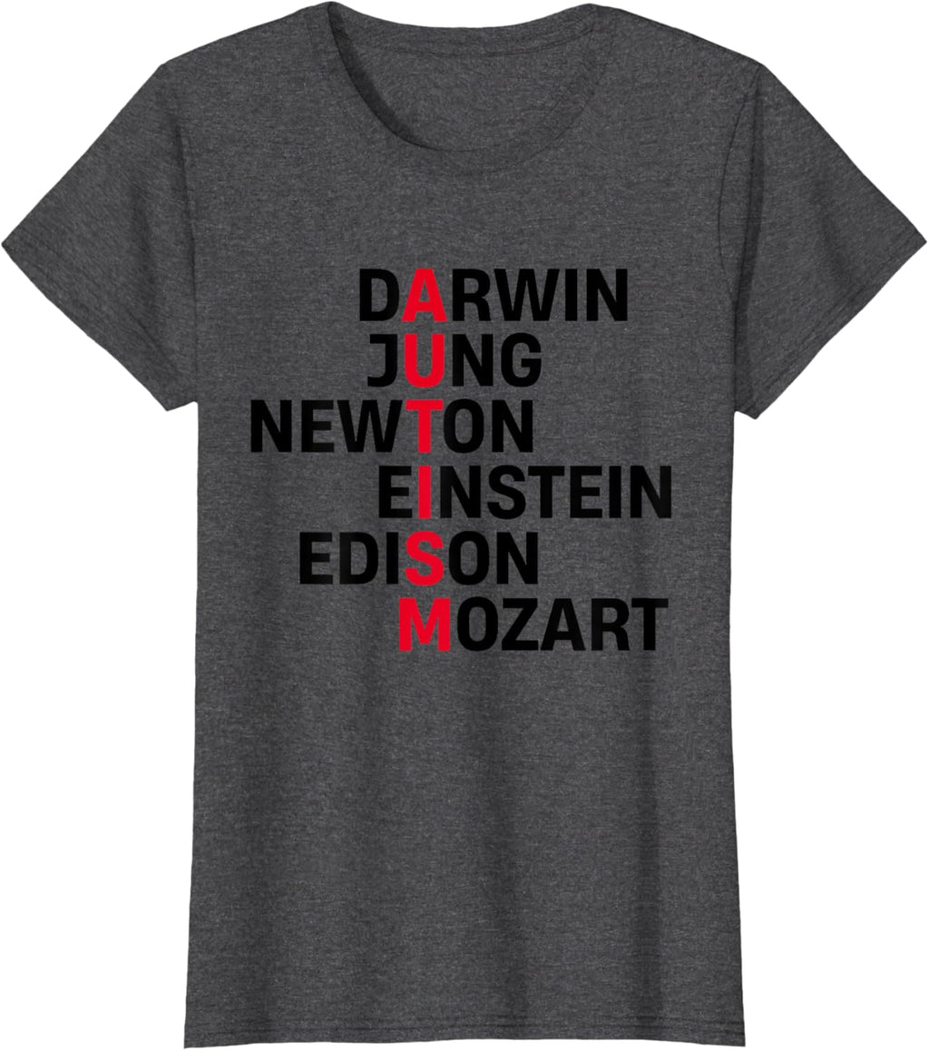 Darwin Jung Newton Einstein Edison Mozart Autism Awareness