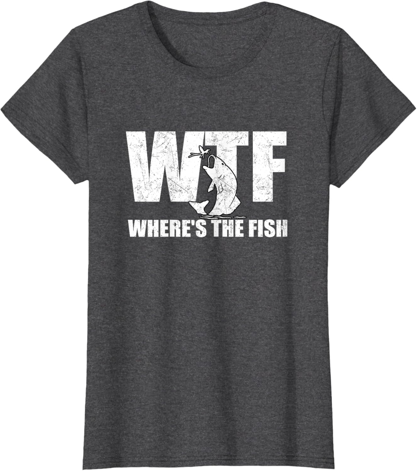 WTF Where's The Fish Men's Funny Fishing Gifts Fathers Day