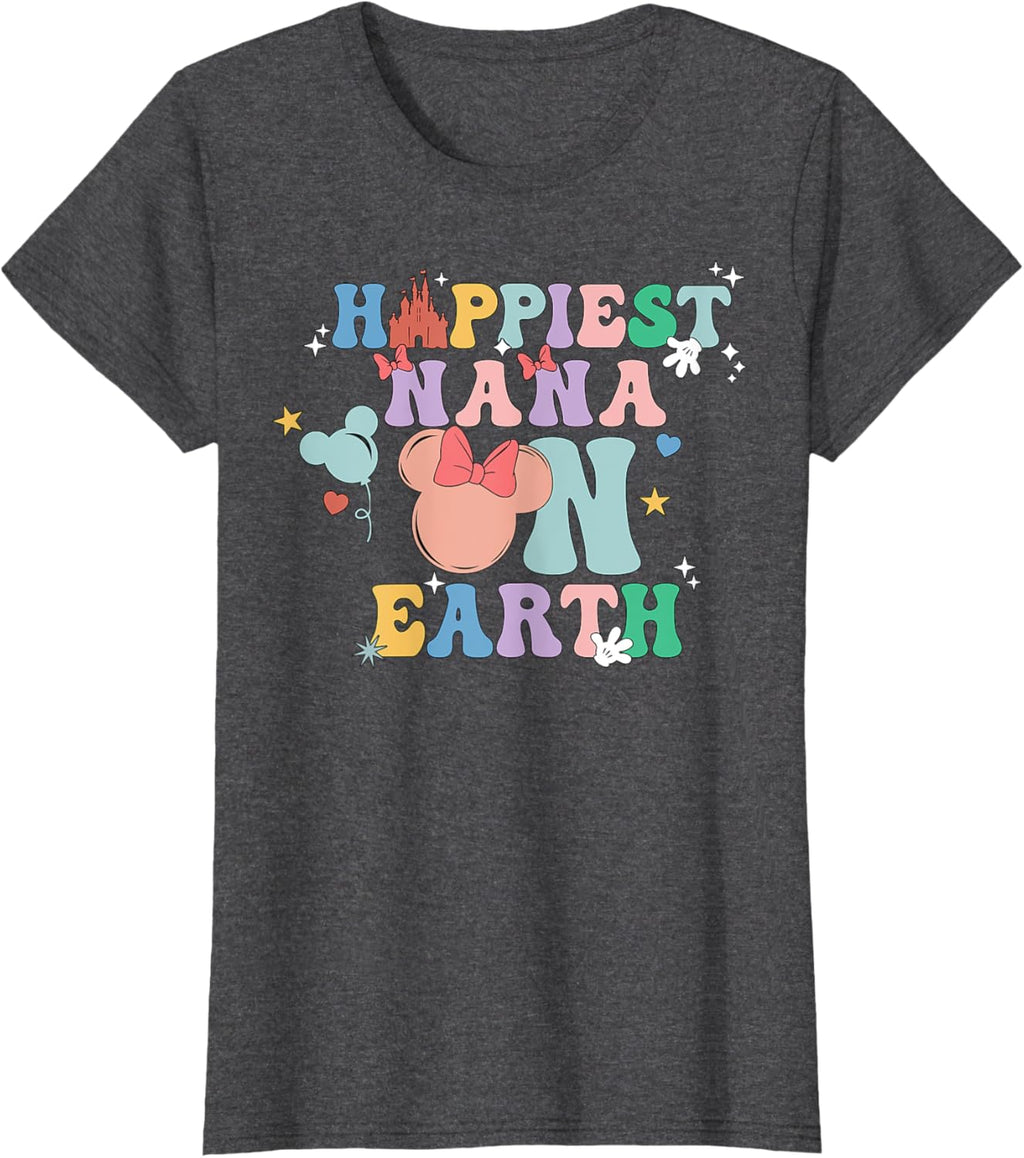 Happiest Nana On Earth Groovy Mom Mother's Day Mother Shirt