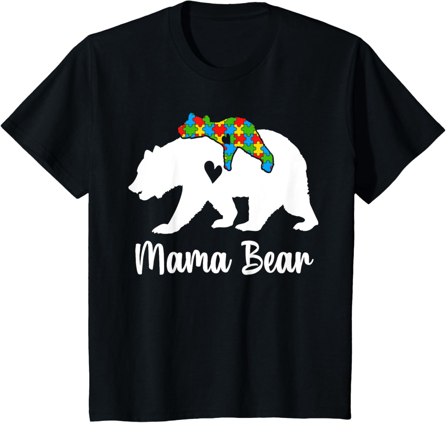 Mama Bear Love Support Autism Awareness Bear Family