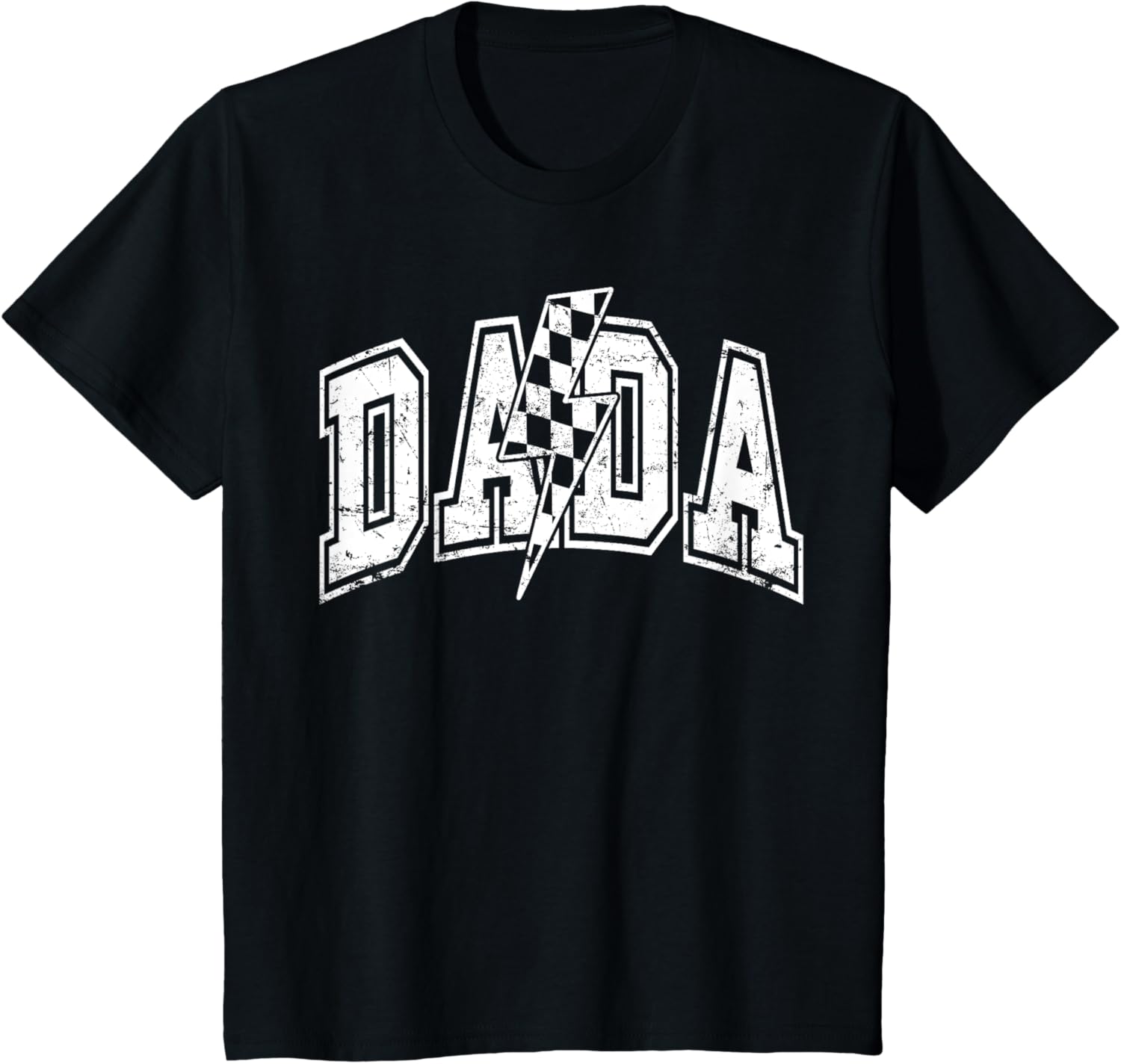 Dada Lightning Bolt Checkered Varsity Dad Men Father's Day