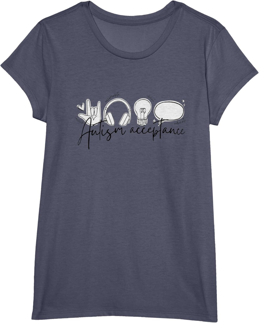 Autism Awareness Acceptance Shirt Support Mom Women Kid