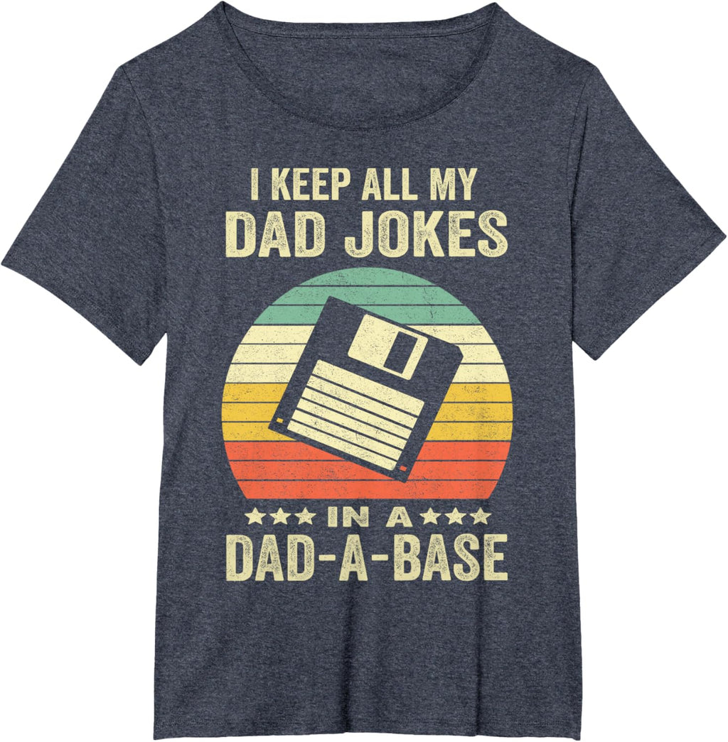 Mens Funny dad jokes in dad-a-base vintage for father's day