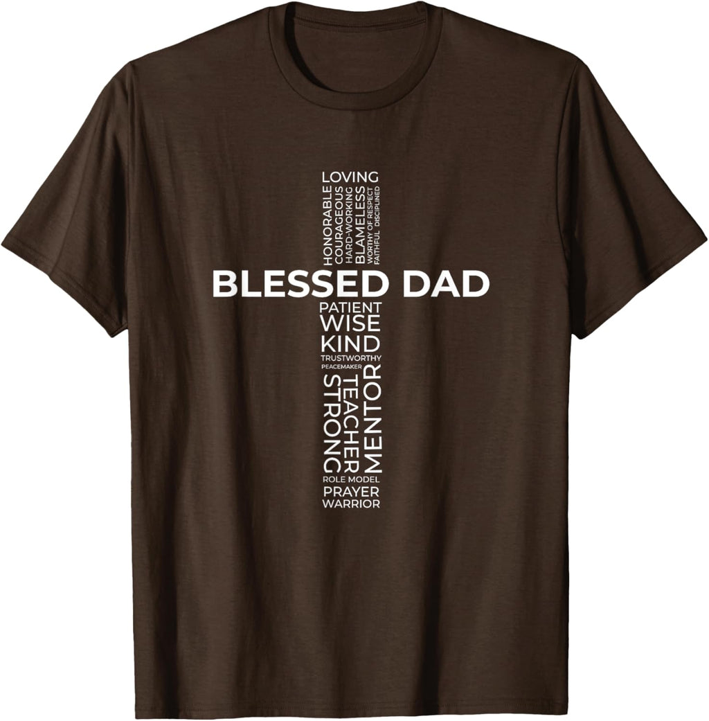 Christian Blessed Dad Cross Father's Day Shirt