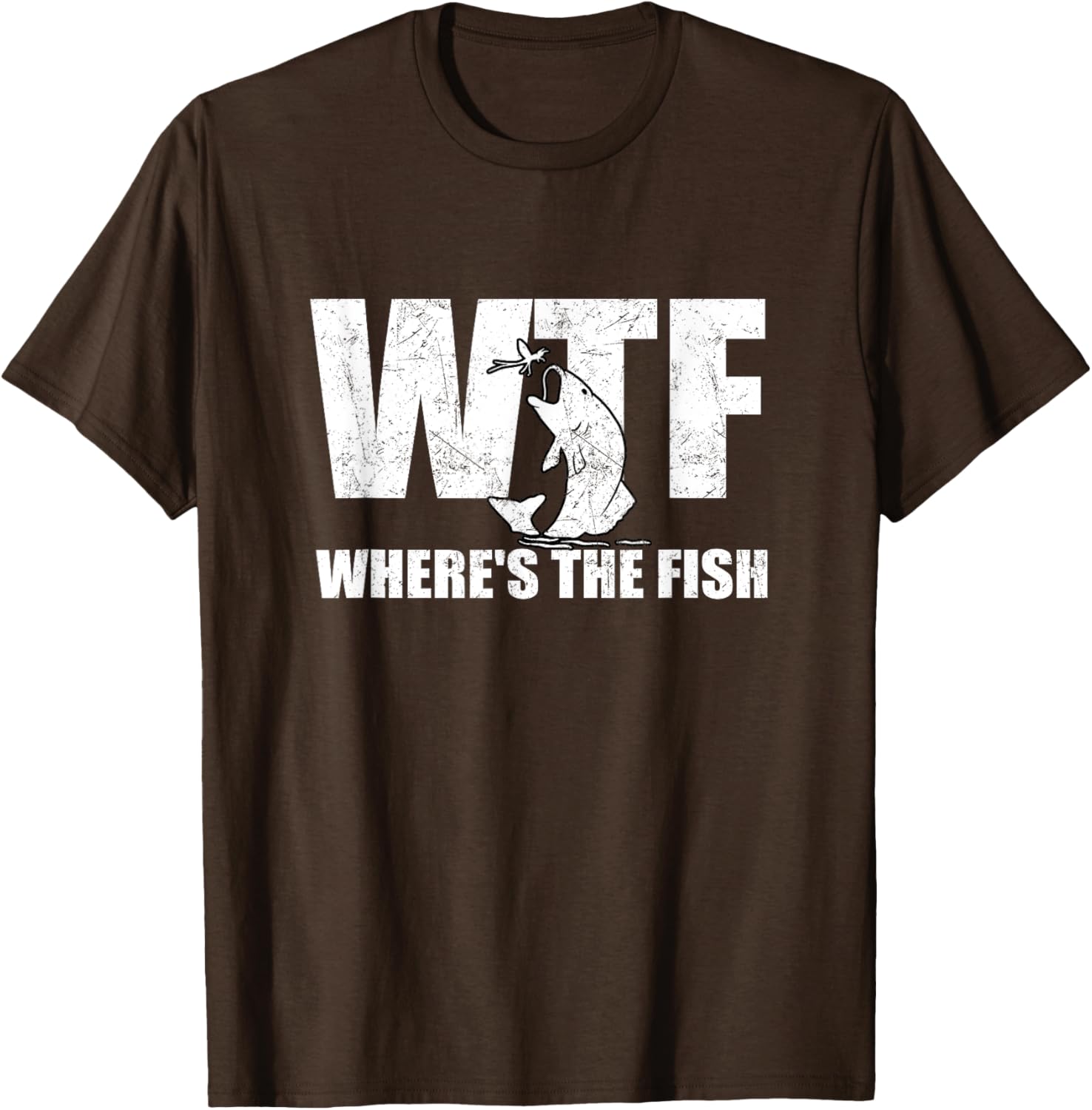 WTF Where's The Fish Men's Funny Fishing Gifts Fathers Day