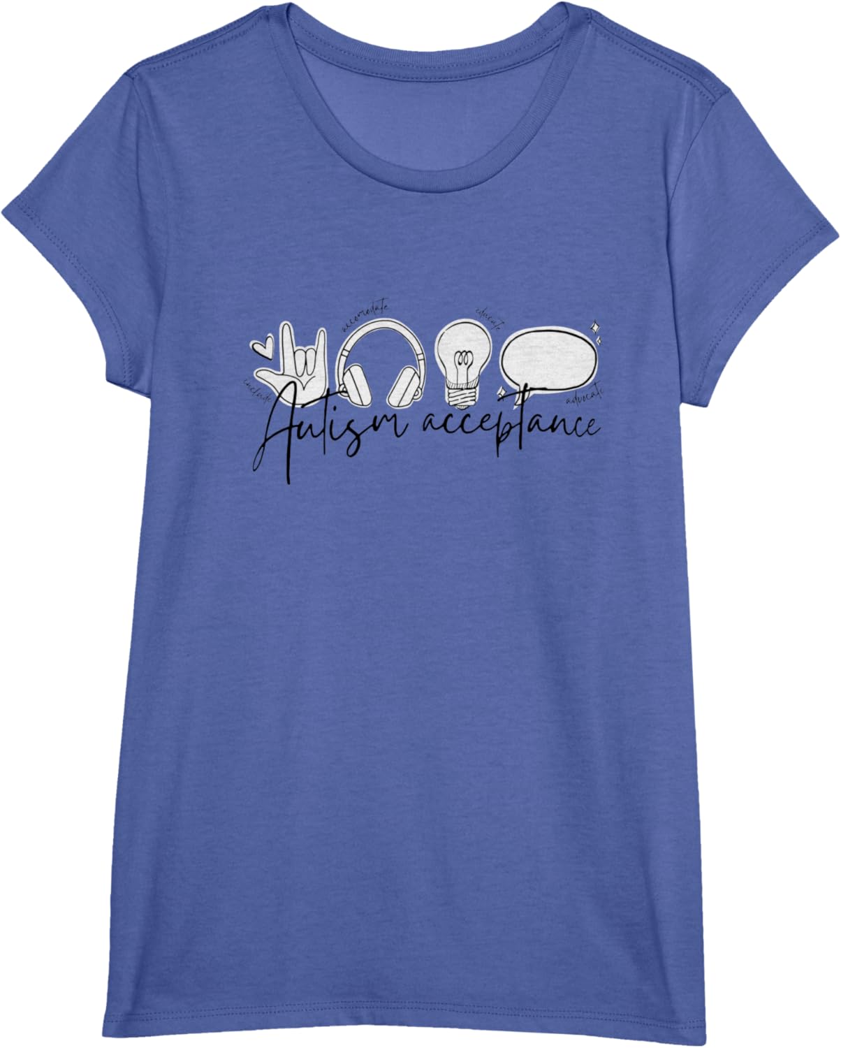 Autism Awareness Acceptance Shirt Support Mom Women Kid