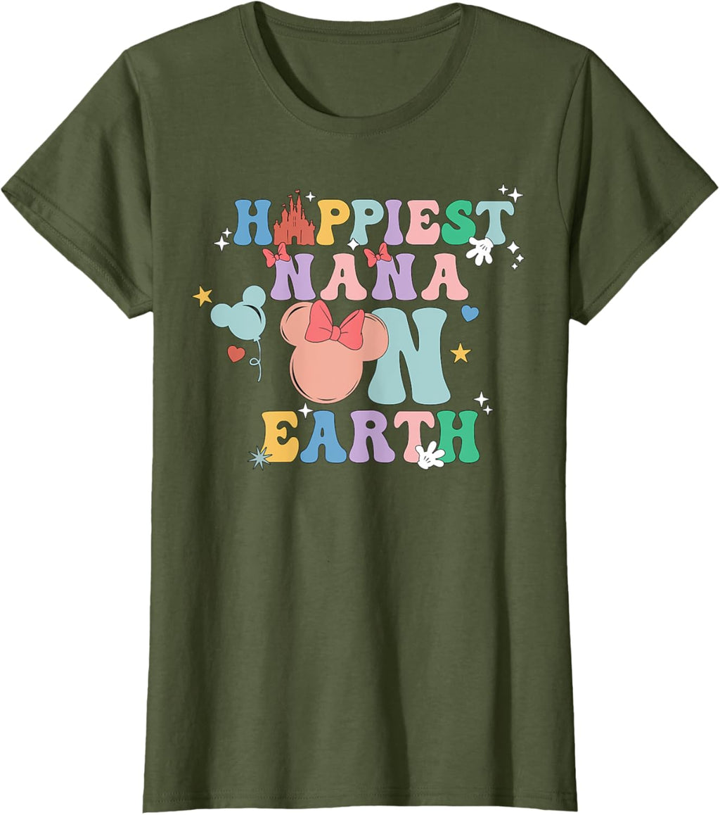 Happiest Nana On Earth Groovy Mom Mother's Day Mother Shirt