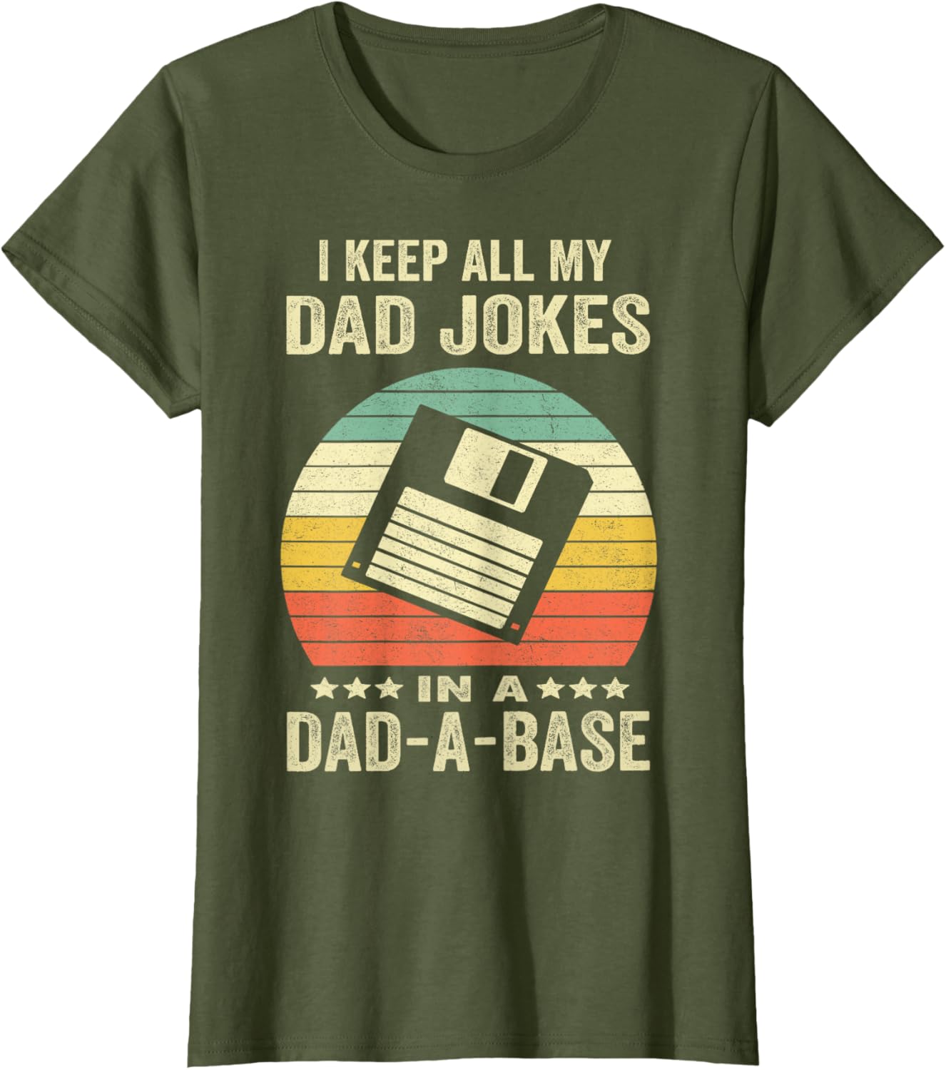 Mens Funny dad jokes in dad-a-base vintage for father's day