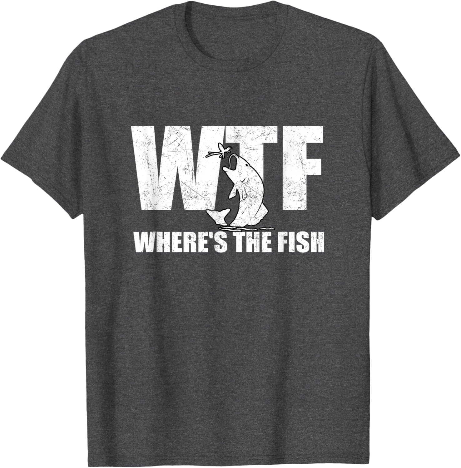 WTF Where's The Fish Men's Funny Fishing Gifts Fathers Day