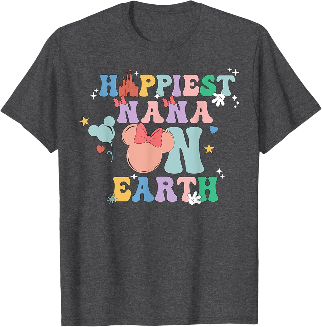 Happiest Nana On Earth Groovy Mom Mother's Day Mother Shirt