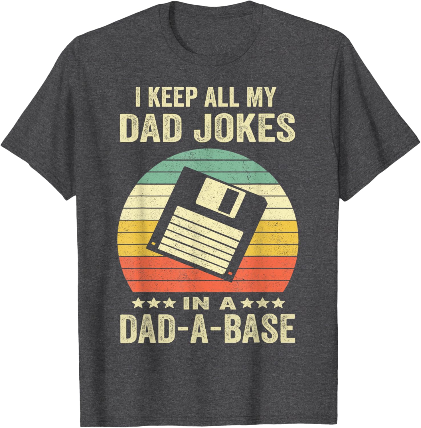 Mens Funny dad jokes in dad-a-base vintage for father's day