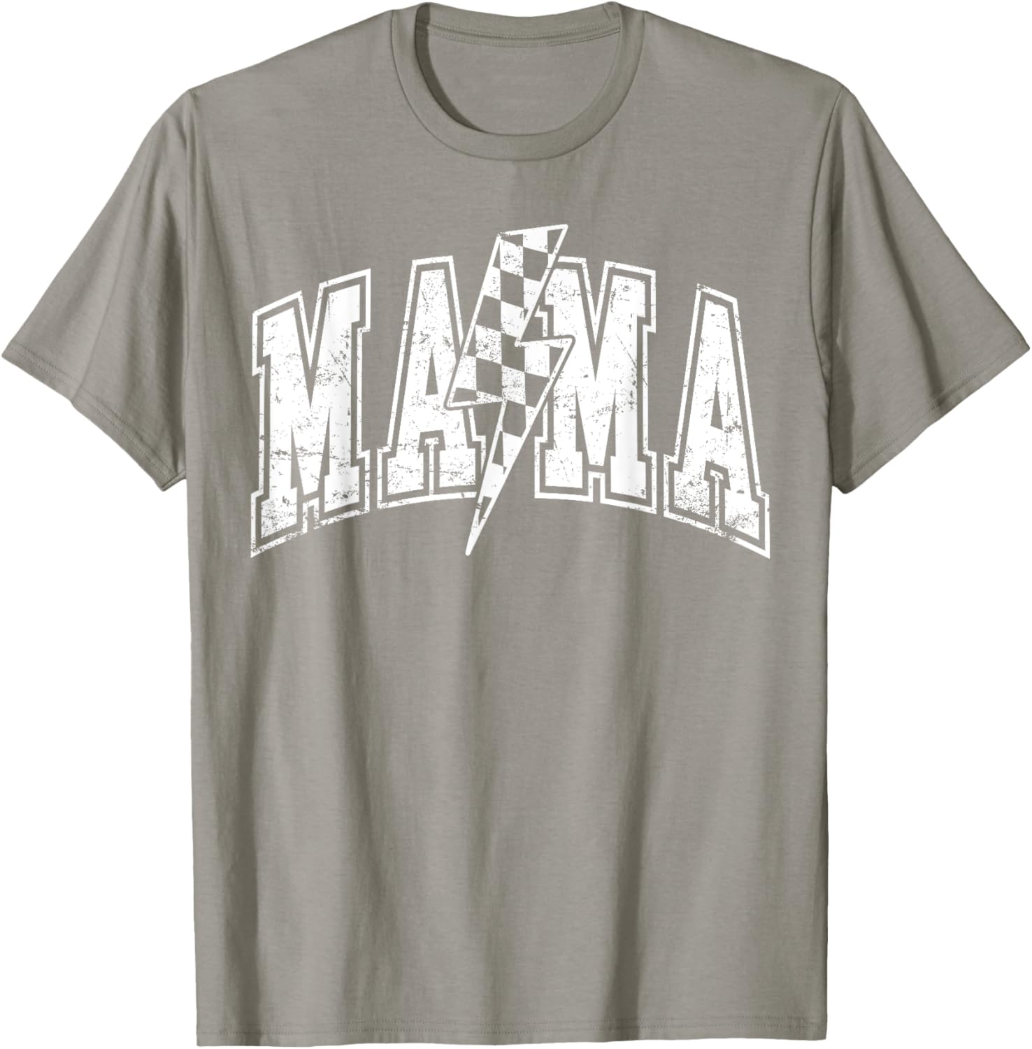 Mama Lightning Bolt Checkered Varsity Mom Women Mother's Day Mother Shirt