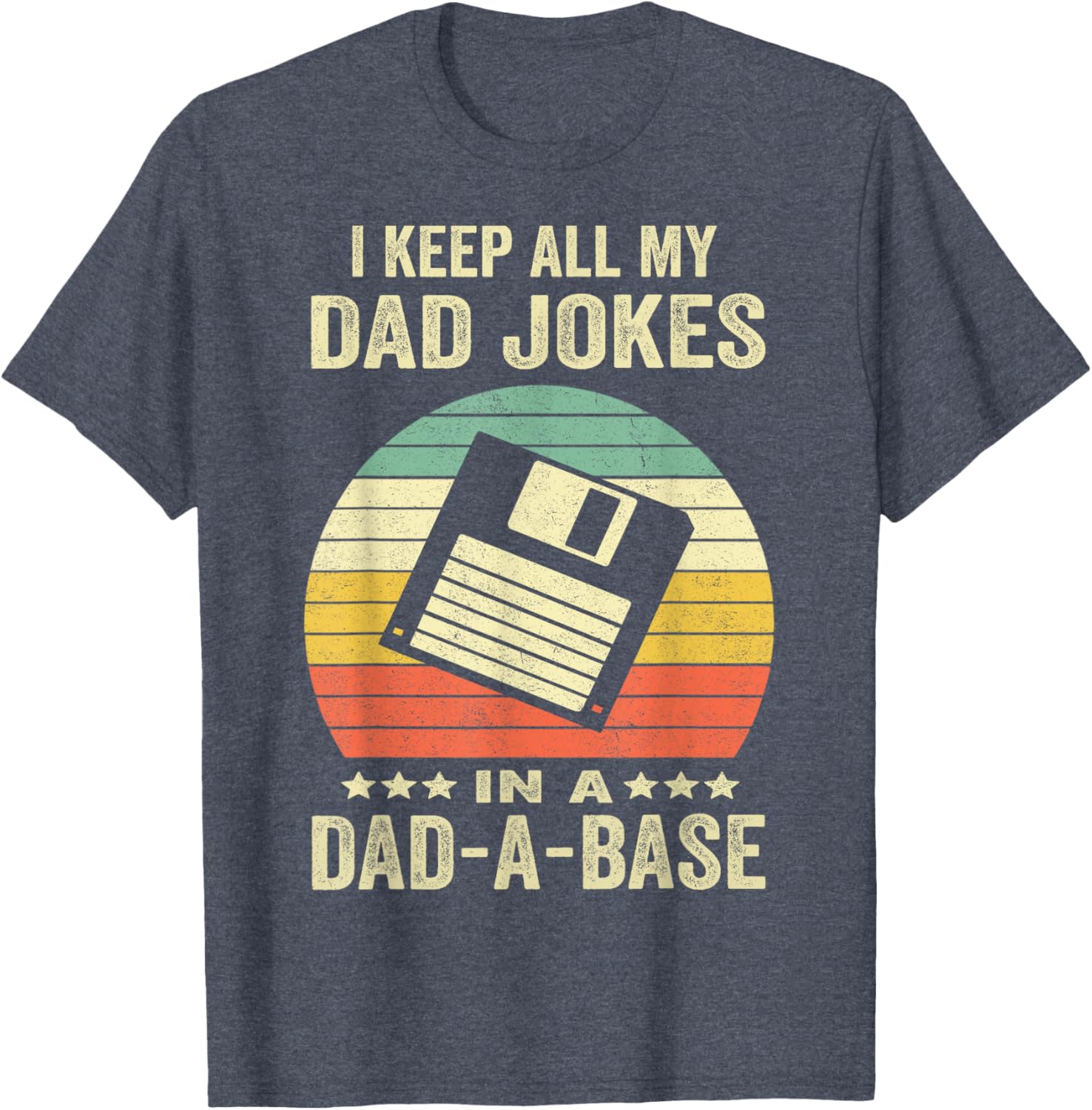 Mens Funny dad jokes in dad-a-base vintage for father's day