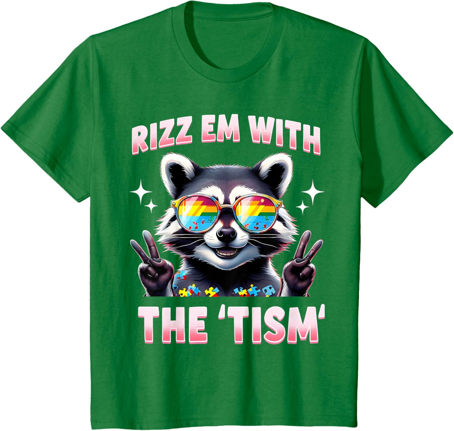 Autism Funny Rizz Em With The Tism Meme Autistic Racoon