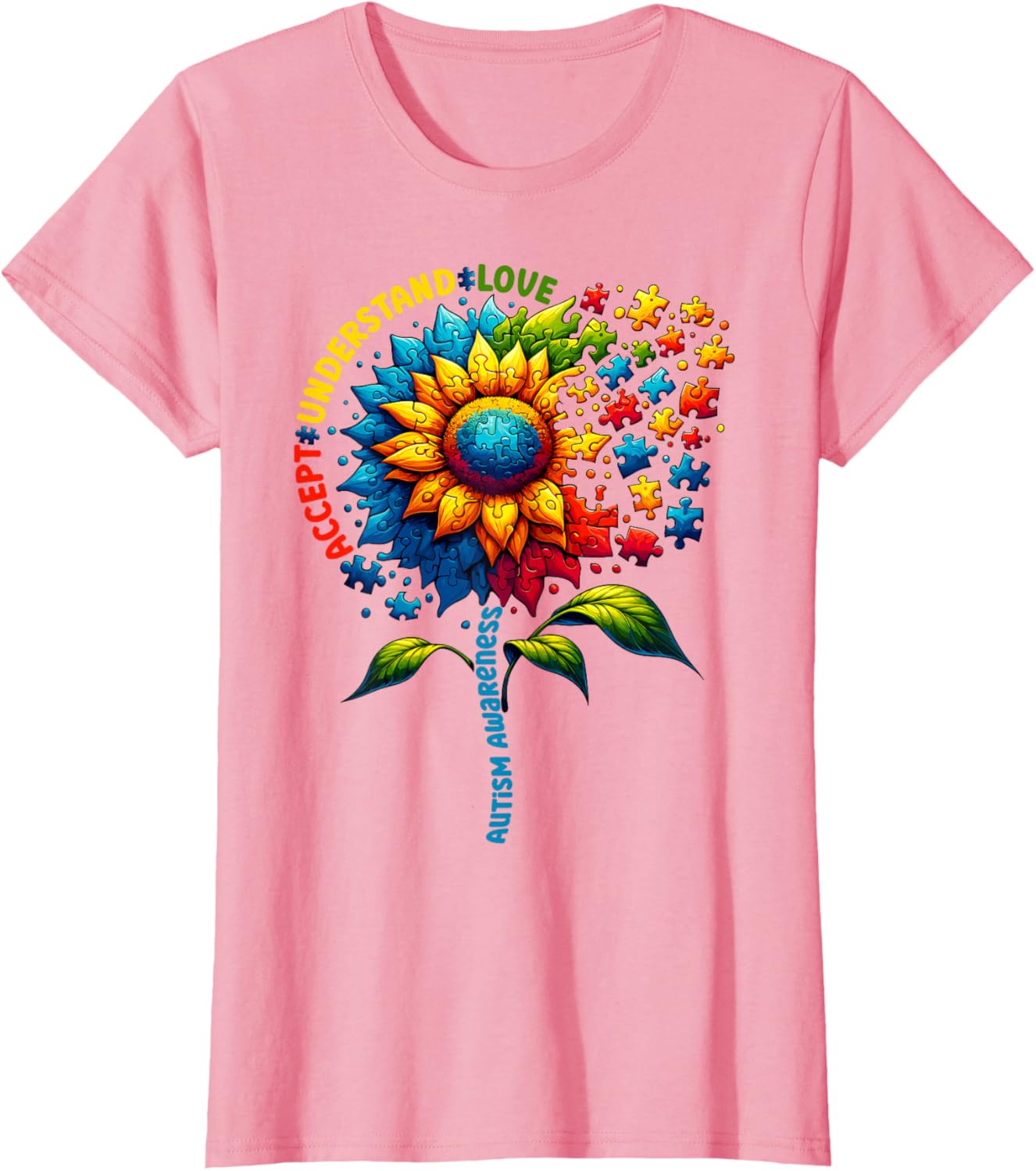 Autism Awareness Sunflower Men Women kids Autism Sunflower