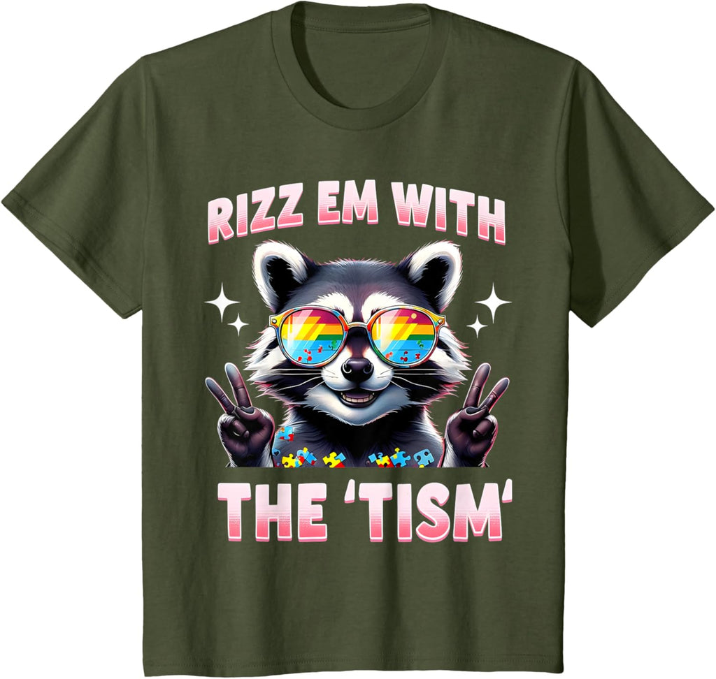 Autism Funny Rizz Em With The Tism Meme Autistic Racoon