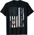 Autism Awareness Mom Dad USA flag Autistic Awareness Autism