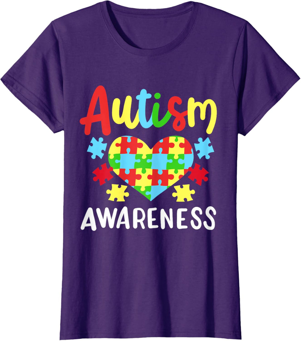Autism Awareness T-Shirt, Small, Black