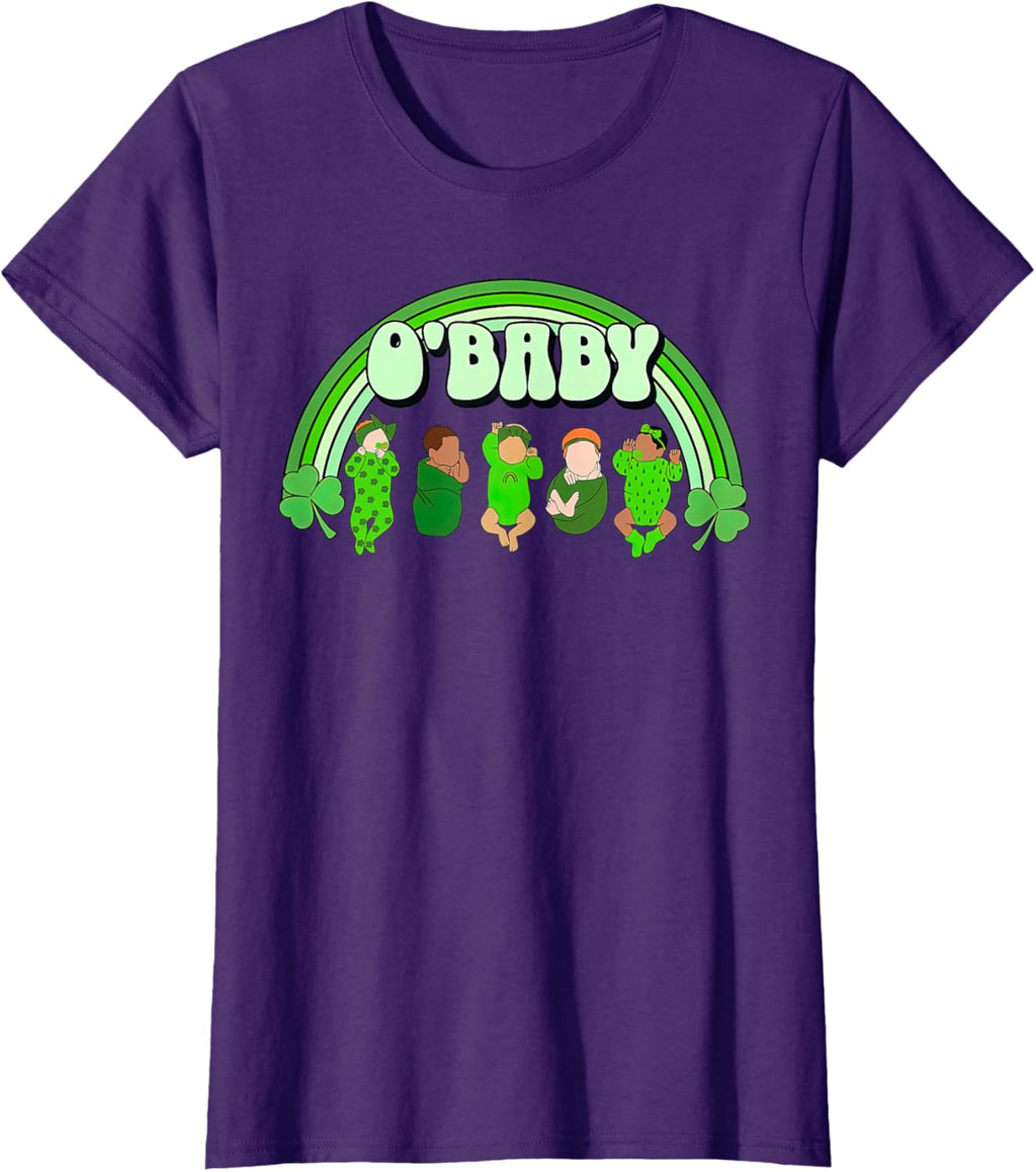 Rainbow Labor And Delivery Nurse Saint Patrick's Day NICU