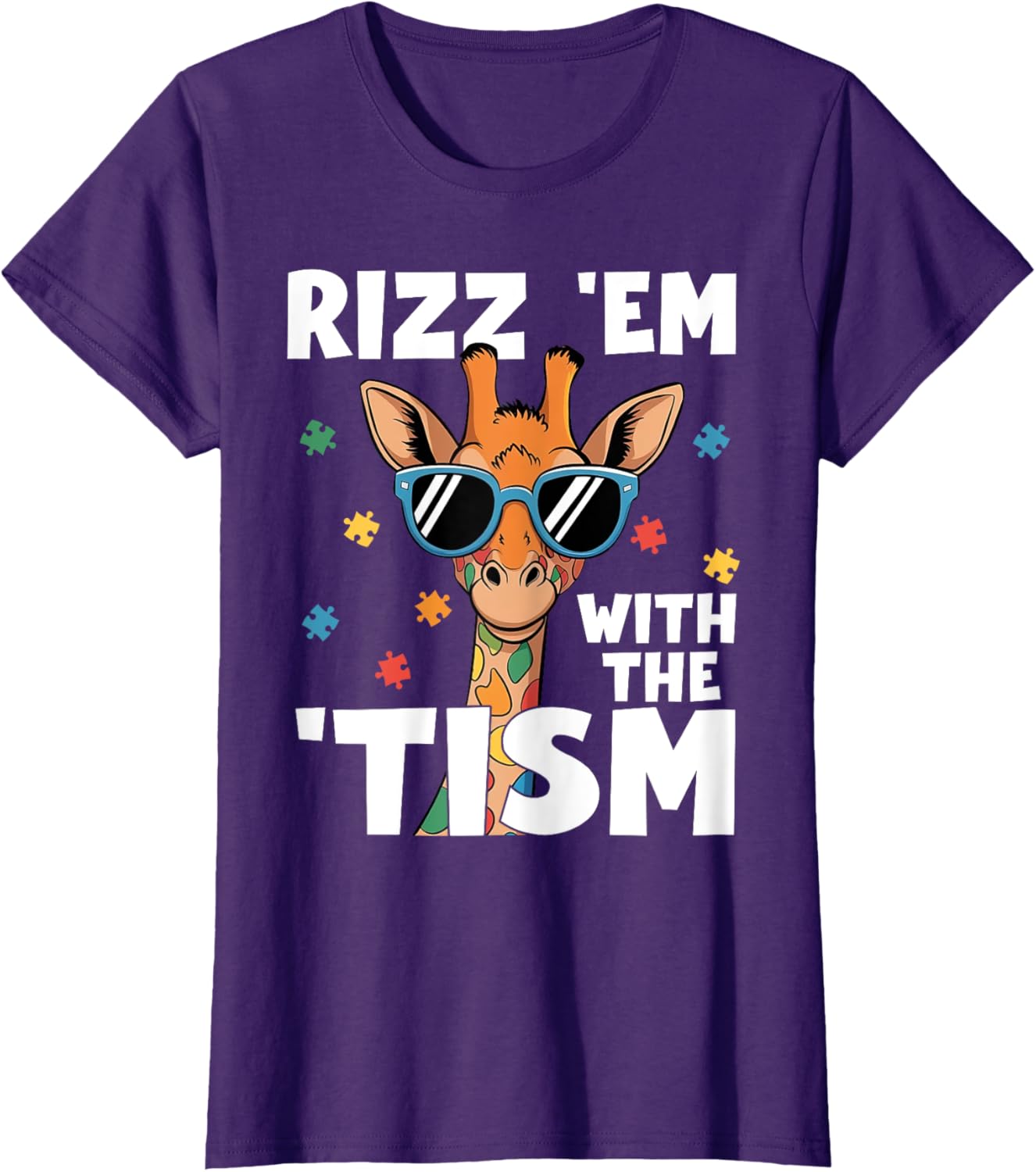 Rizz em with the tism Autism Giraffe Funny Autism Awareness