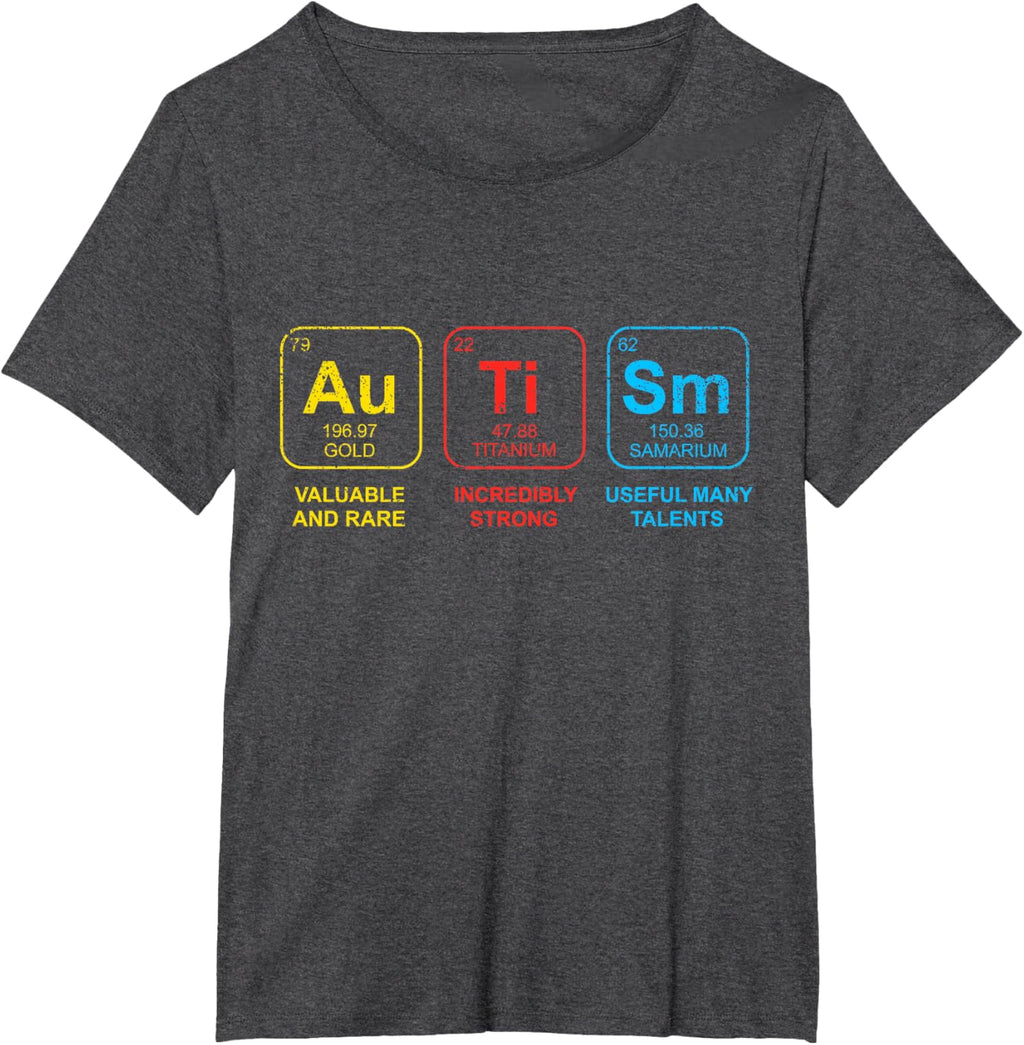 Autism Awareness Women Men Kids Elements Periodic Table ASD