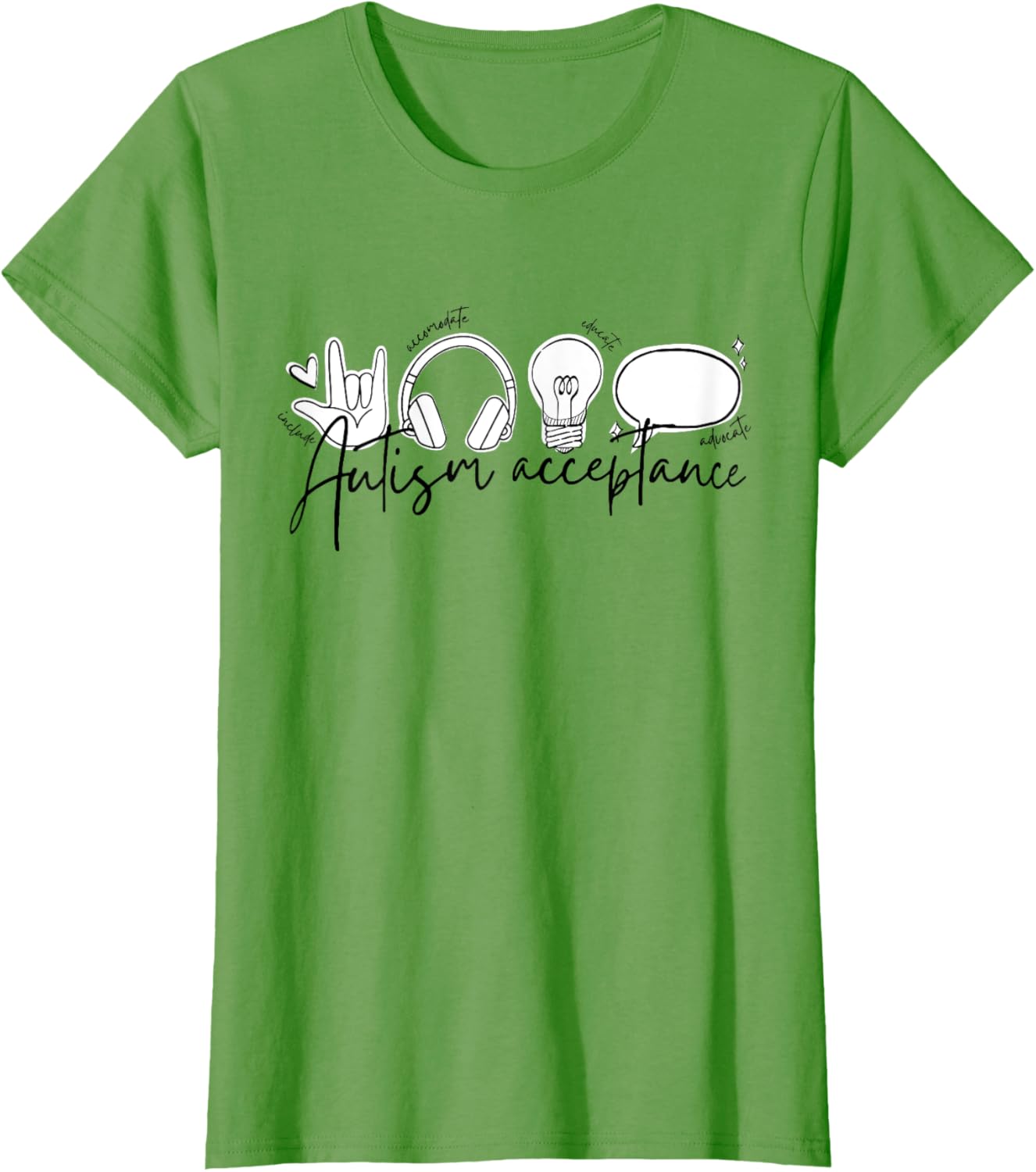 Autism Awareness Acceptance Shirt Support Mom Women Kid