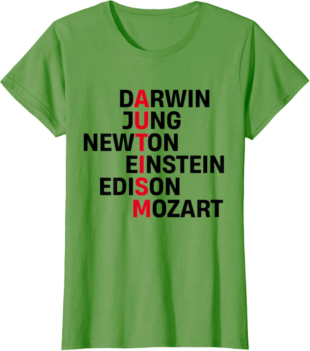 Darwin Jung Newton Einstein Edison Mozart Autism Awareness
